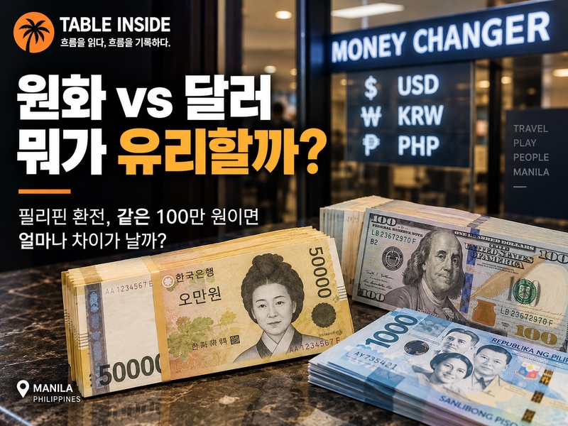 원화 vs 달러 뭐가 유리할까? TABLE INSIDE 필리핀 환전 썸네일