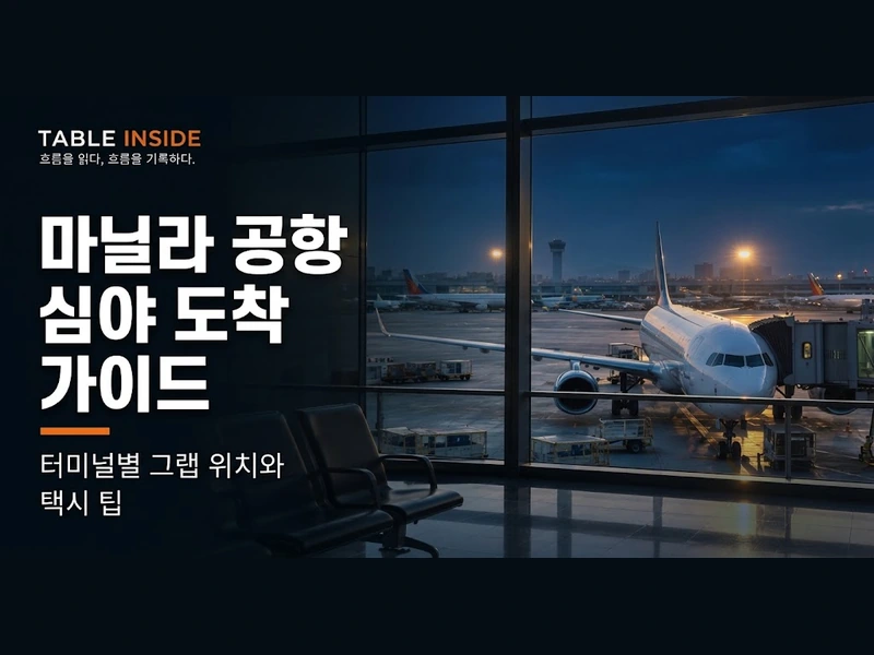 마닐라 공항 심야 도착 가이드 및 그랩 택시 이용팁 대표 이미지